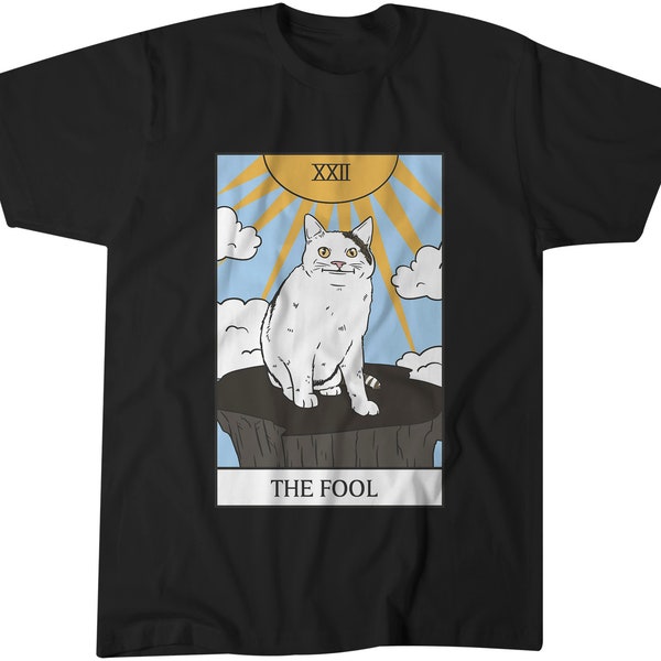 The Fool Meme Cat Tarot Card Camiseta 3521