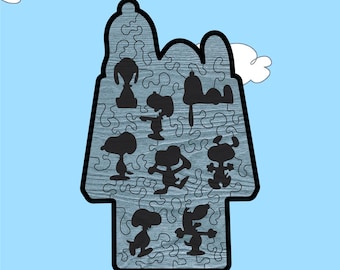 Cartoon pup Puzzle laser cut file DIGITAL FILE ONLY
