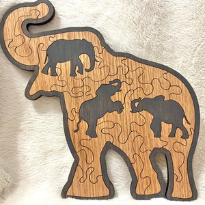 Quebra-cabeça de elefante ARQUIVO DE CORTE DIGITAL
