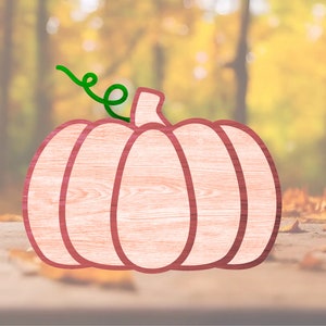 Cute Pumpkin laser cut file, DIGITAL FILE ONLY