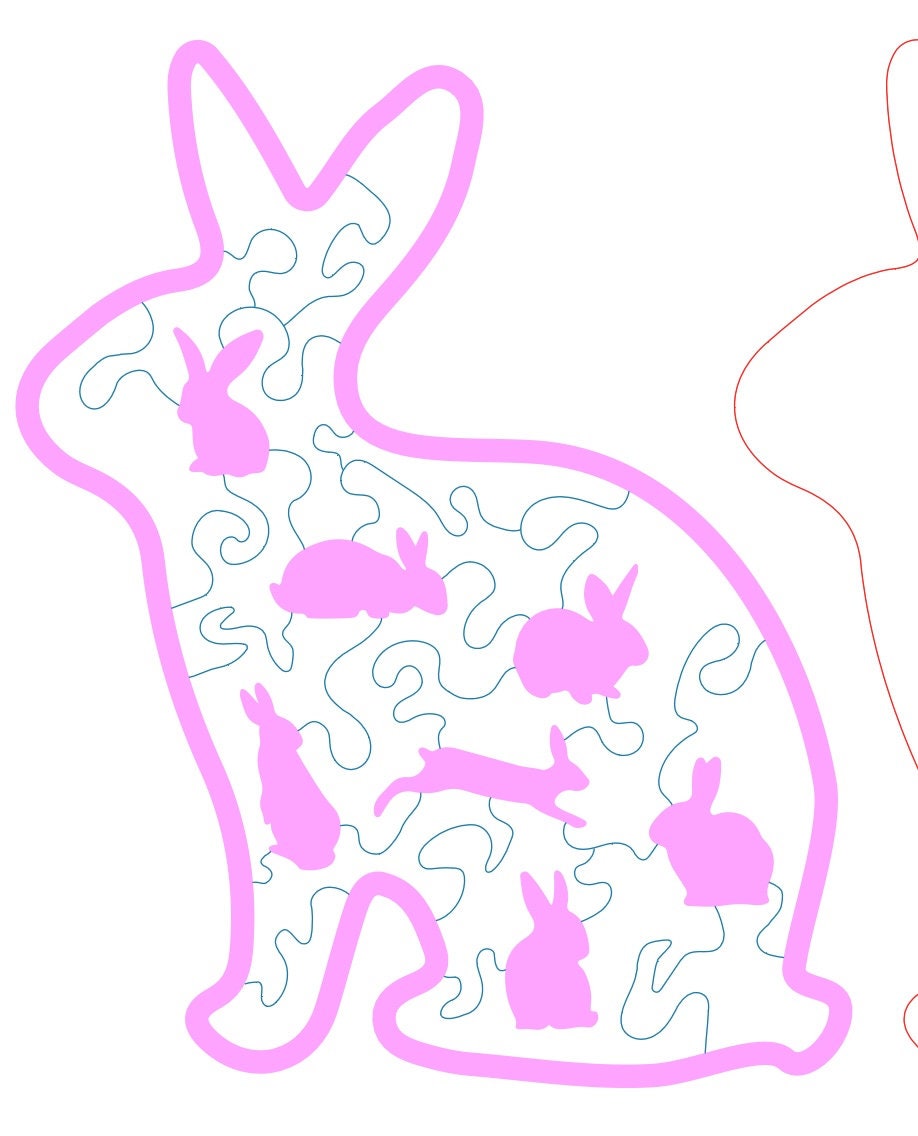 Bunny Puzzle Laser Cut File DIGITAL FILE ONLY - Etsy Canada