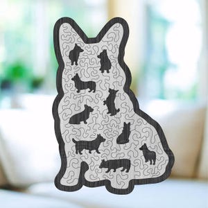 Corgis Puzzle Laserschnittdatei NUR DIGITAL DATEI
