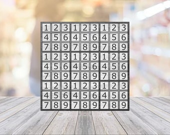 Sudoku board laser cut file DIGITAL FILE ONLY