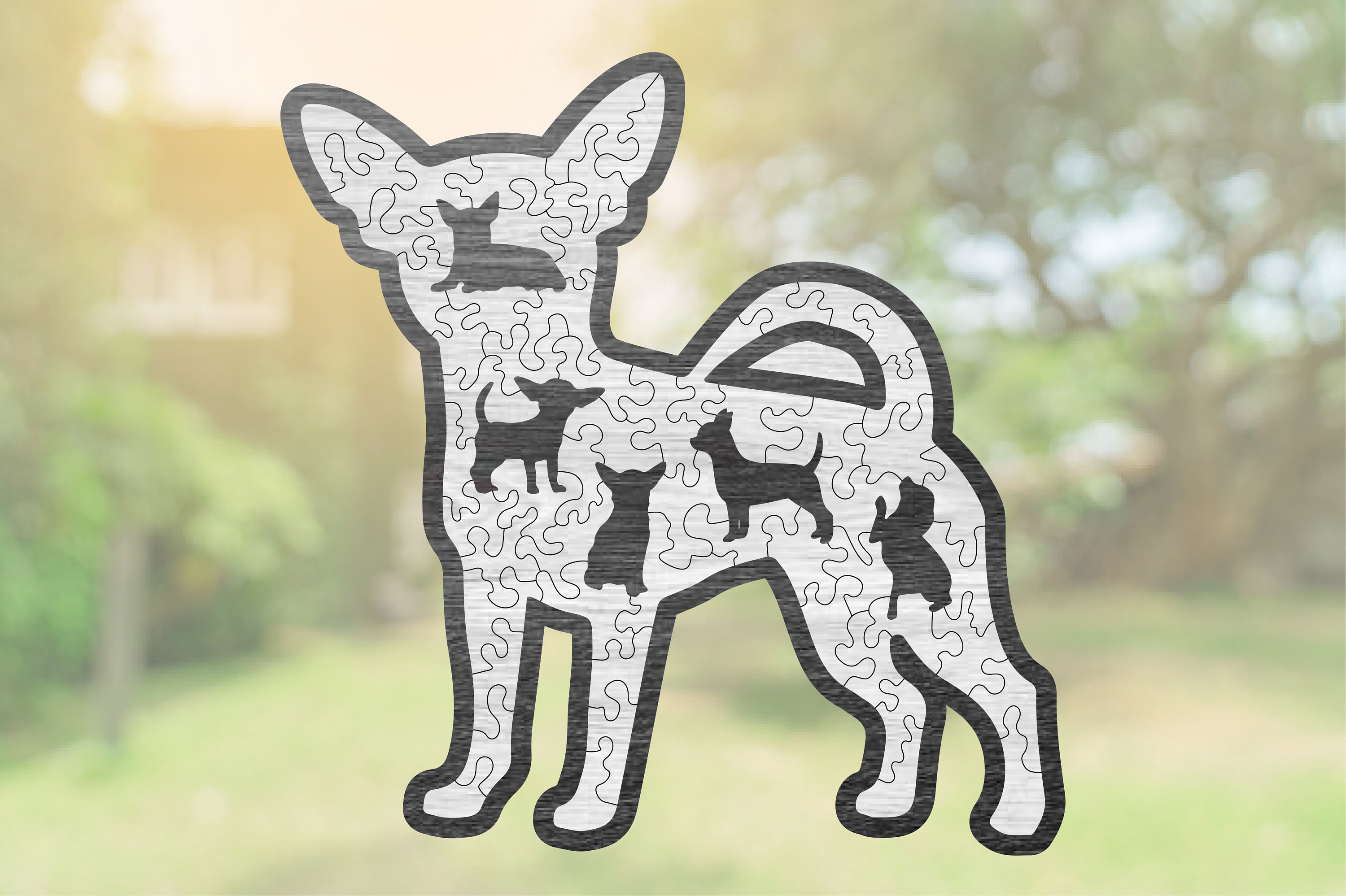 Wooden Jigsaw Puzzle-Cute Chihuahua-2