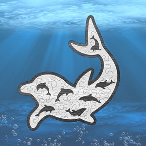Dolphin Puzzle Laser geschnittene Datei DIGITAL FILE ONLY
