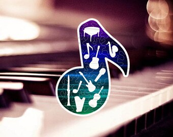 Music Note Puzzle Laser Cut File DIGITAL FILE ONLY