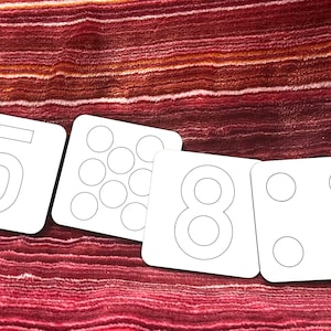 Counting Number match game laser cut file DIGITAL FILE ONLY