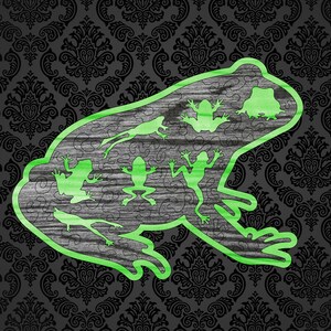 Grenouille puzzle laser coupe fichier FICHIER NUMÉRIQUE UNIQUEMENT
