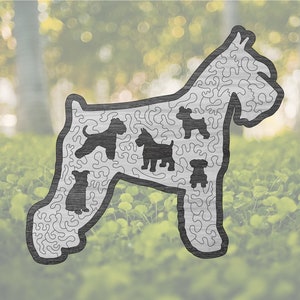 Mini Schnauzer Puzzle laser cut file DIGITAL FILE ONLY