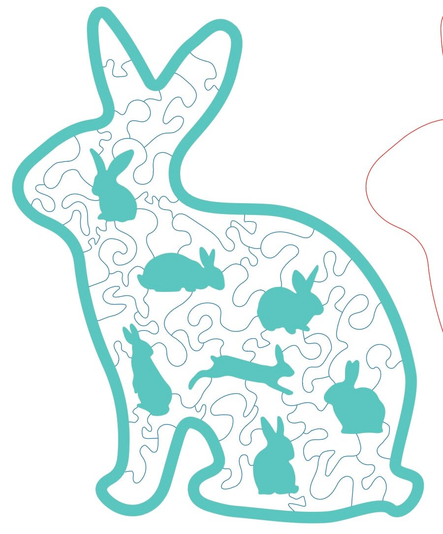 Bunny Puzzle Laser Cut File DIGITAL FILE ONLY - Etsy Canada