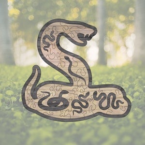 Snake puzzel lasergesneden bestand ALLEEN DIGITAAL BESTAND