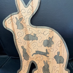 Bunny Puzzle Laser Cut File FICHIER NUMÉRIQUE UNIQUEMENT
