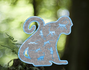 Monkey Puzzle laser cut file DIGITAL FILE ONLY