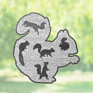 Écureuil Puzzle Laser Cut File FICHIER NUMÉRIQUE SEULEMENT
