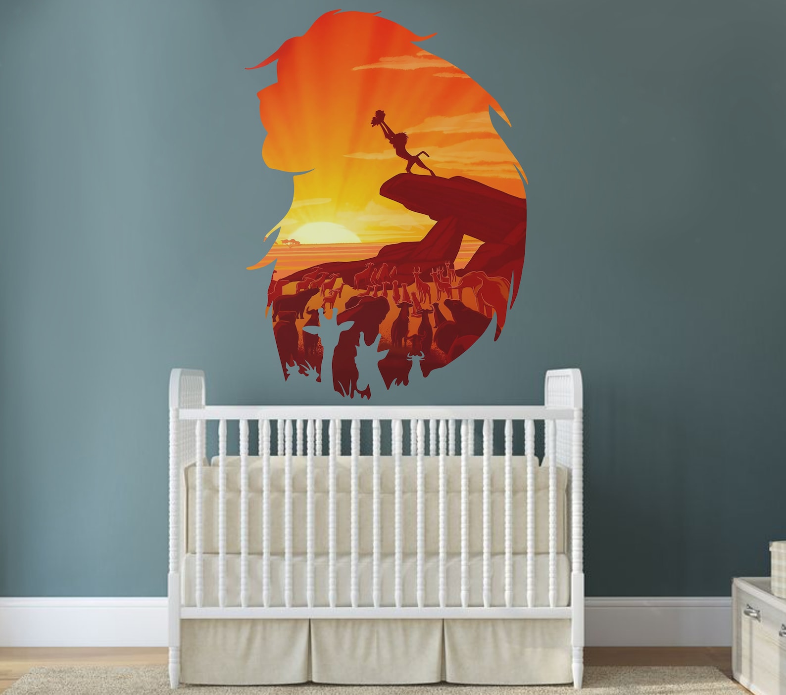 Lion King Wall Sticker for Nursery Simba Wall Art Living Room Hakuna ...