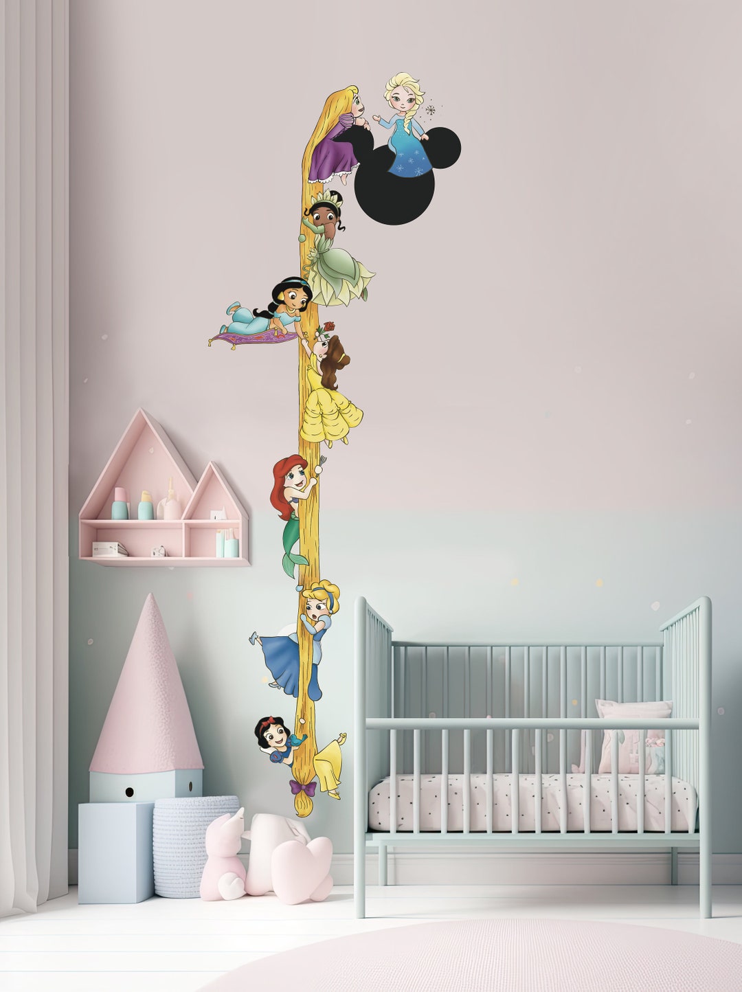 Disney Princess Wall Stickers for Girls Room Princess Bedroom Wall ...