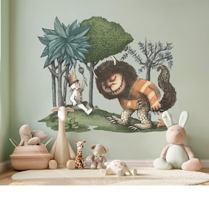 Where the Wild Things Are wall decal nursery wall art king max vinyl for kids monster wall sticker playroom decor removable wallpaper mural
