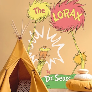 Dr Seuss wall decal The lorax Trufulla Trees wall sticker for nursery wallpaper kids vinyl decor for baby room wall mural for living room