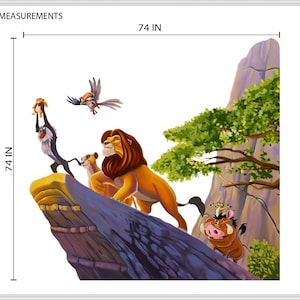 Simba wall decor for kids room lion king wall decals nursery hakuna matata wall art for living room cute animals wall stickers for baby room image 4