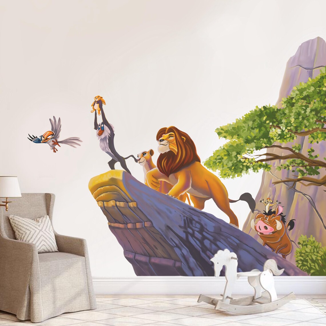 Simba Wall Decor for Kids Room Lion King Wall Decals Nursery Hakuna ...