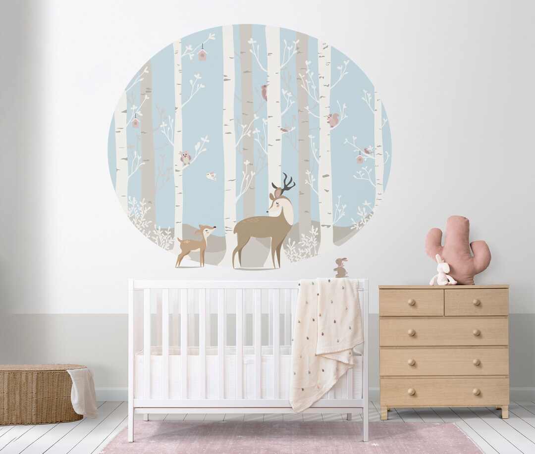 Animals in Woodland Wall Sticker, Animals in Forest Wall Decal ...