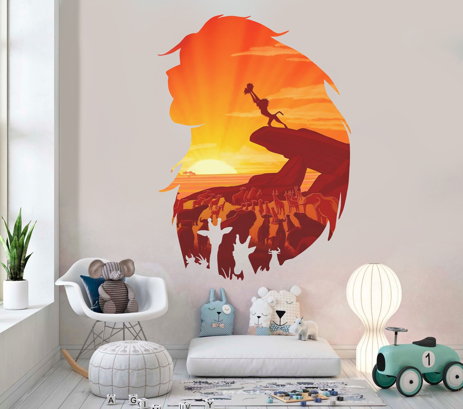 Lion King Wall Sticker for Nursery Simba Wall Art Living Room Hakuna ...