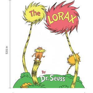Dr Seuss Wall Decal the Lorax Trufulla Trees Wall Sticker for Nursery ...