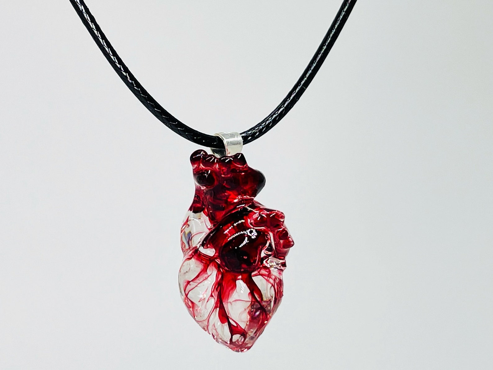 Anatomical Human Heart Necklace, Handmade Necklace, Anatomical Necklace
