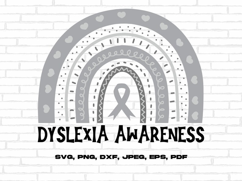 Dyslexia Awareness Rainbow Svg Png Dyslexia Teacher Svg - Etsy