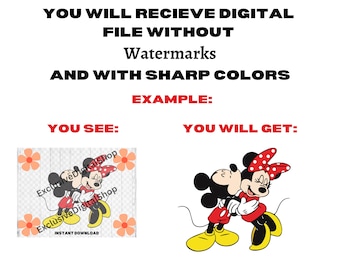 Mickey and Minnie Mouse Helloween Cut File: SVG, PNG (Digital Download)