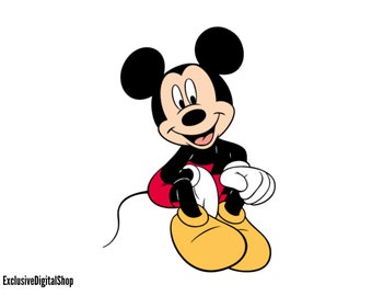 Happy Mickey Mouse SVG: Vector Cut File (Digital Download)