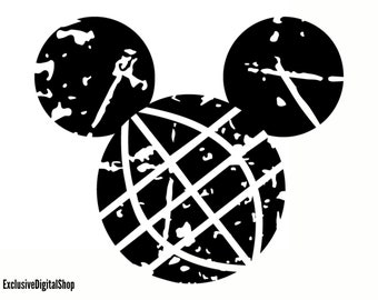 Mickey Mouse Head SVG, Mouse SVG, Cut File - Digital Download svg dxf eps png pdf Design For Cricut or Silhouette Cut File Instant Vector