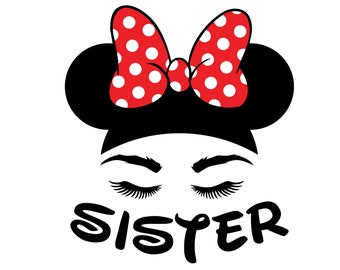 Minnie Mouse Head SVG, Minnie Mouse SVG, Mouse Cut File - Digital Download svg png Design For Cricut or Silhouette Cut File Instant Vector
