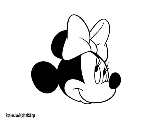 Minnie Mouse 6 Outline Digital Download, Svg, Png, Cricut, Silhouette Cut  File, Vector Instant Download 