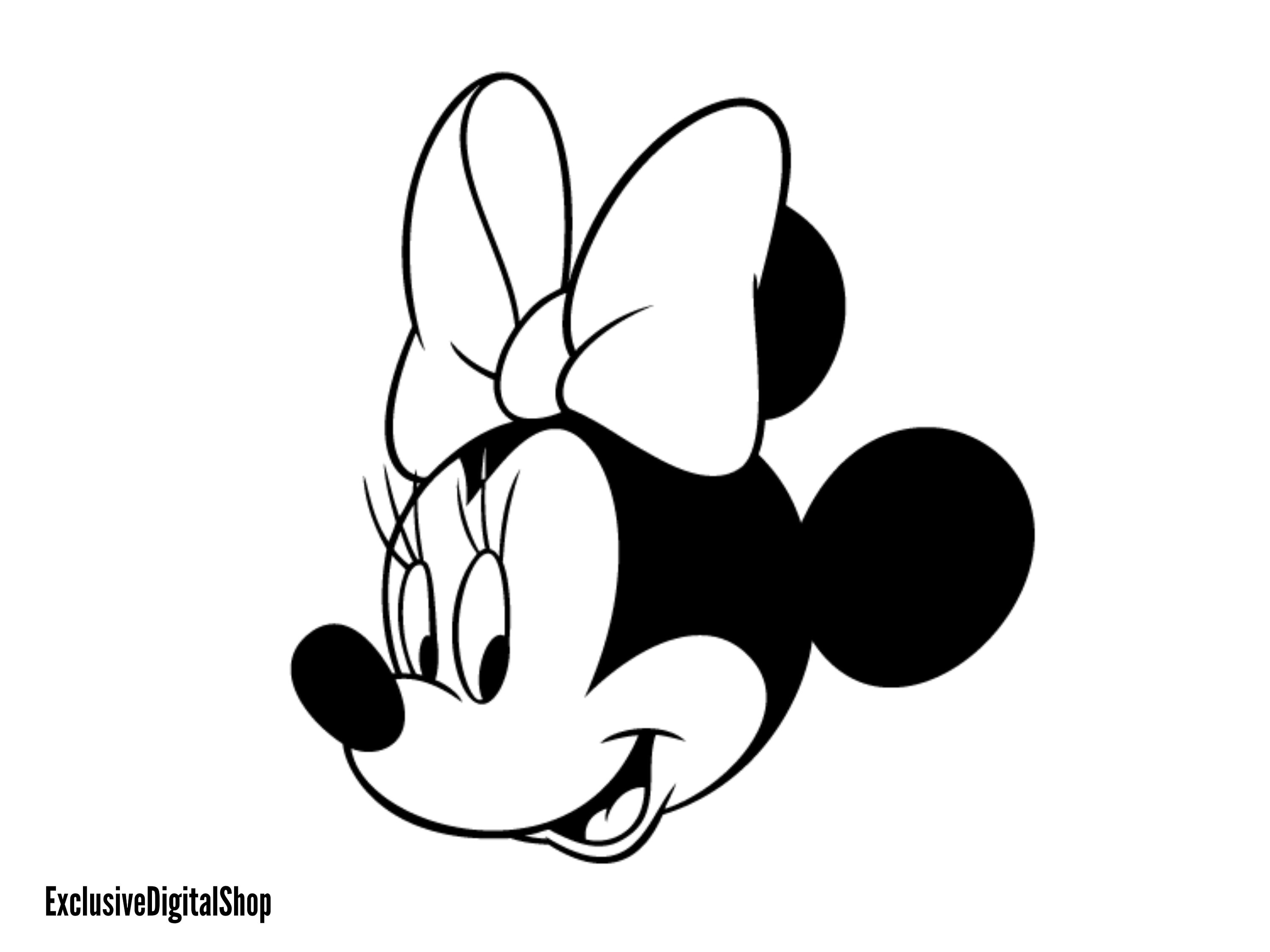 Minnie Mouse Head SVG Mouse SVG Cut File Digital Download - Etsy