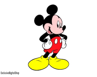 Mickey Mouse Happy SVG: plik Cricut i Silhouette Cut (pobranie cyfrowe)