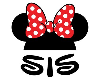 Minnie Mouse Head SVG, Minnie Mouse SVG, Mouse Cut File - Digital Download svg png Design For Cricut or Silhouette Cut File Instant Vector