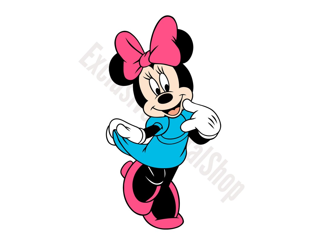 ミニーマウスかわいいSVG、ミニーマウスSVG、カットファイル