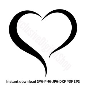 Download istantaneo a cuore aperto Download digitale in formato SVG, PNG, JPG, dxf, pdf, eps