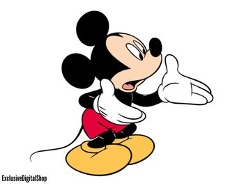 Mickey Mouse Happy SVG: plik Cricut i Silhouette Cut (pobranie cyfrowe)