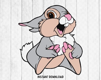 Cartoon Rabbit SVG: Cricut & Silhouette Cut File (Digital Download)