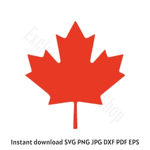 Canadian Maple Leaf SVG Instant Download SVG, PNG, jpg, dxf, pdf, eps digital download