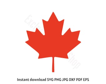 Canadian Maple Leaf SVG | Red Maple, Canada Vector Clipart, National Symbol | Digital Download Cricut Silhouette