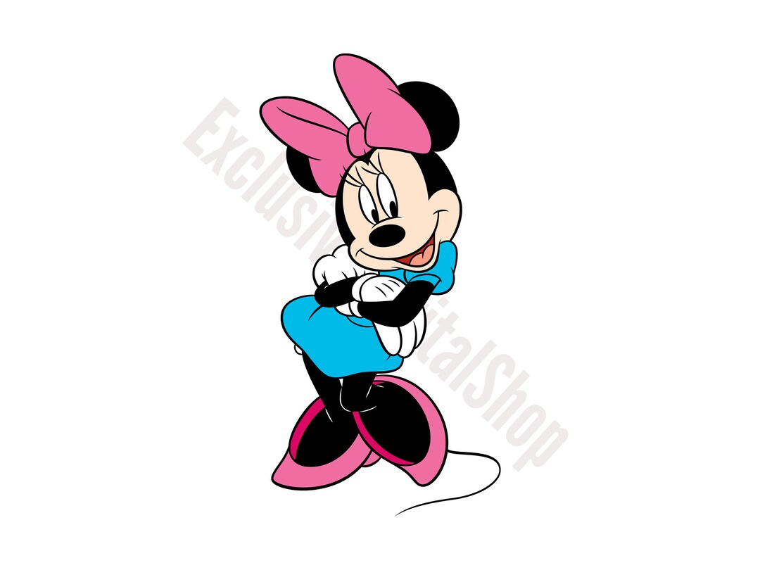 Minnie Mouse Happy SVG | Blue Dress, Pink Bow, Dancing Pose, Cartoon Clipart | Digital Download Cricut Silhouette - Etsy Minnie Mouse Happy SVG | Blue Dress, Pink Bow, Dancing Pose, Cartoon Clipart | Digital Download Cricut Silhouette - Etsy