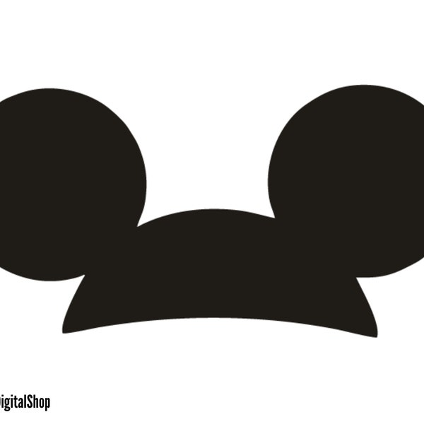 Mickey Mouse Head SVG, Mouse SVG, Cut File - Digital Download svg dxf eps png pdf Design For Cricut or Silhouette Cut File Instant Vector