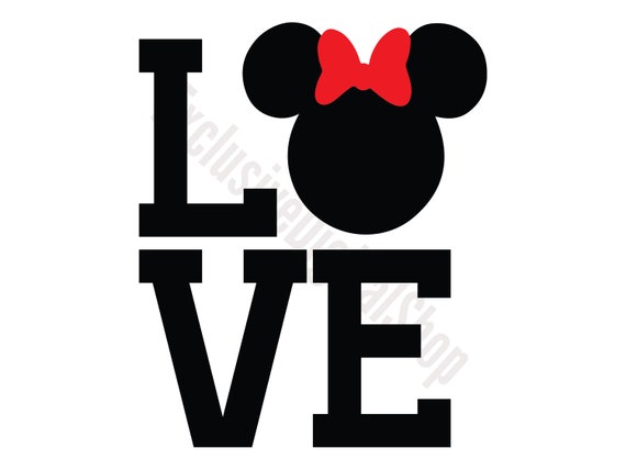 Minnie Mouse Love SVG Mouse SVG Mouse Cut File Digital | Etsy