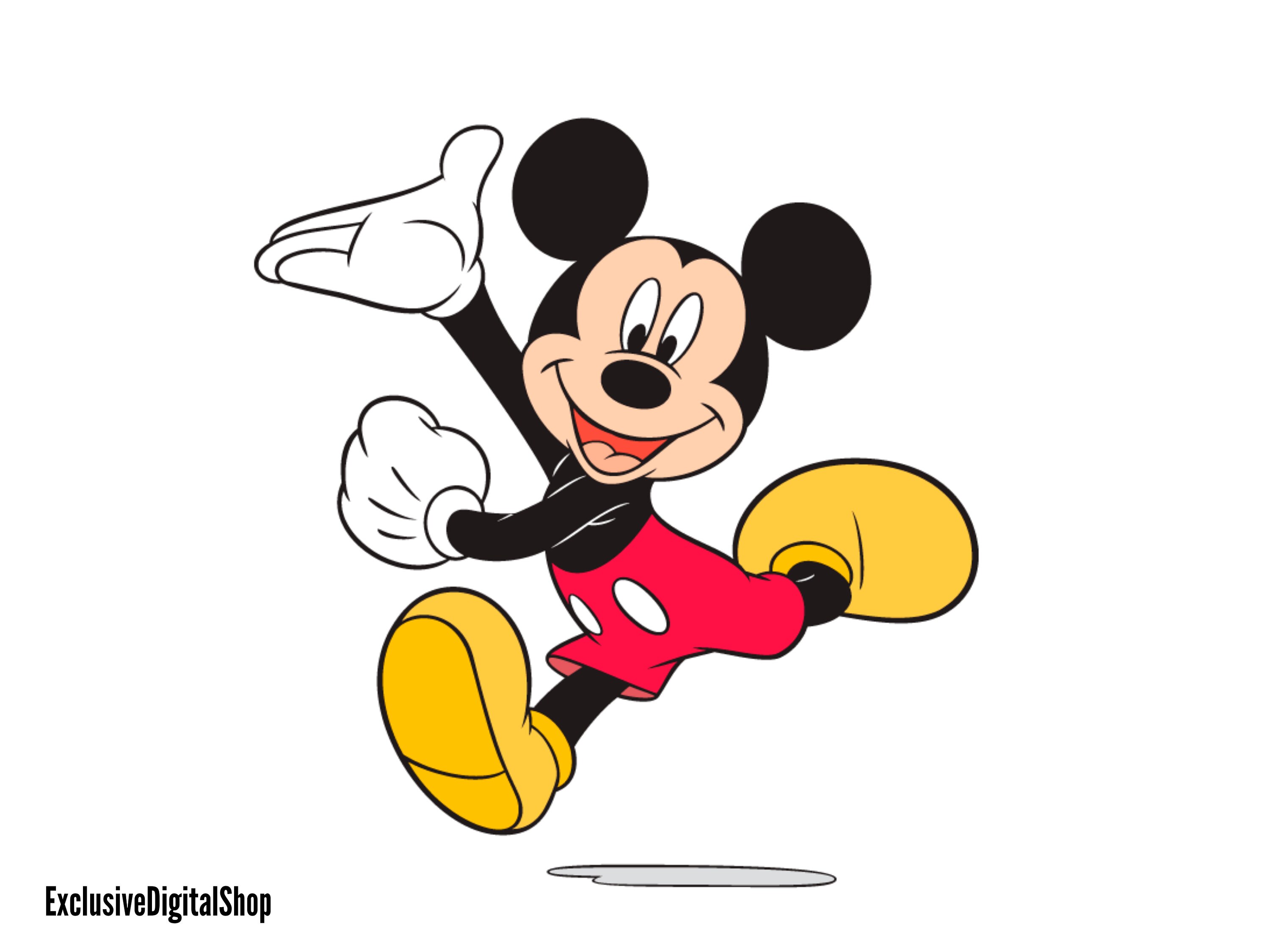 Mickey Mouse Happy SVG, Mouse SVG, Cut File - Digital Download svg dxf eps png pdf Design For Cricut or Silhouette Cut File Instant Vector
