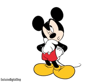 Mickey Mouse Happy SVG: plik Cricut i Silhouette Cut (pobranie cyfrowe)