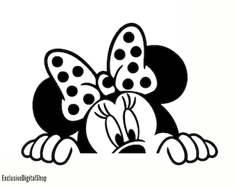 Minnie Mouse Head SVG, Mouse SVG, Cut File - Digital Download svg dxf eps png pdf Design For Cricut or Silhouette Cut File Instant Vector