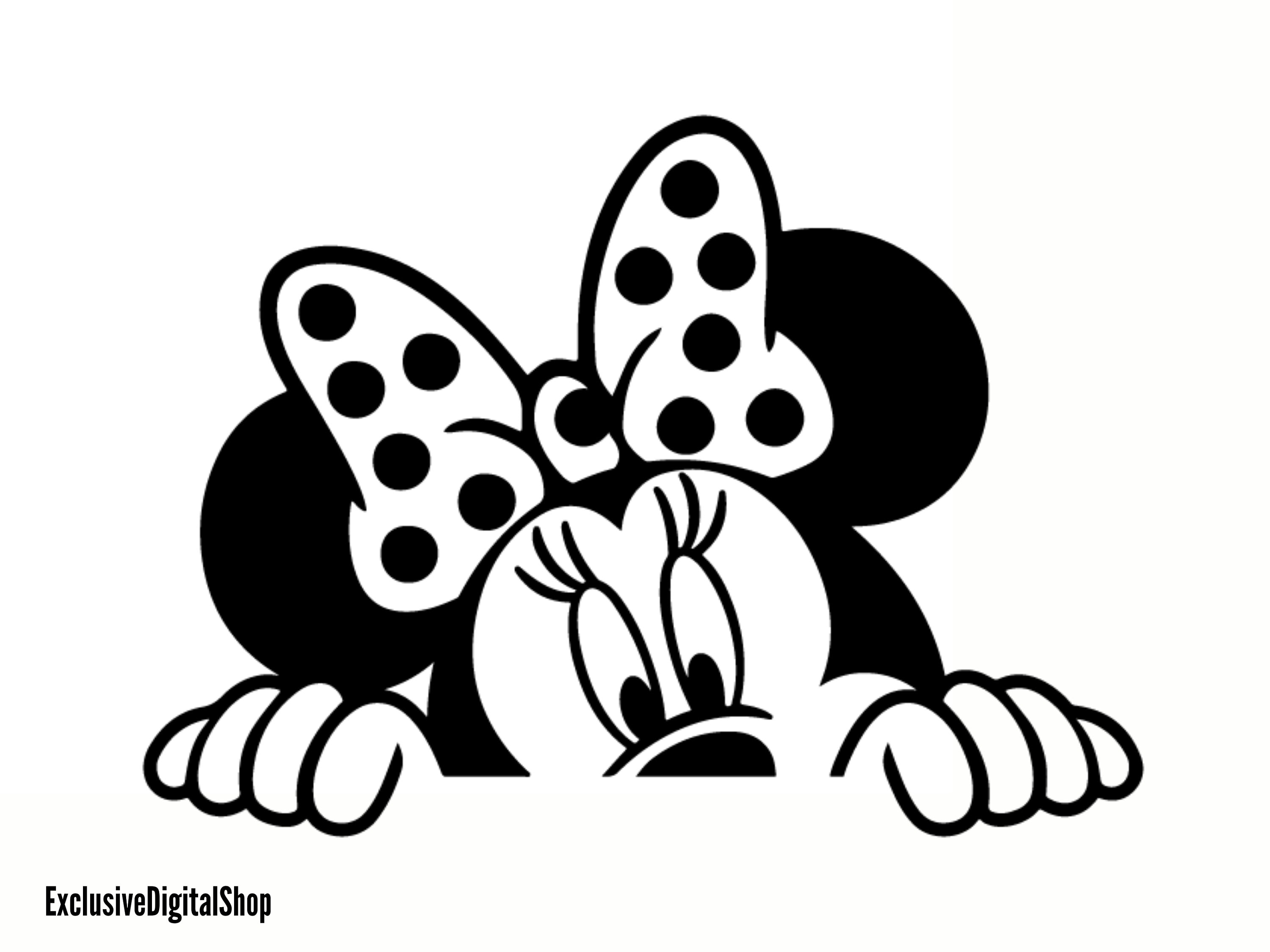 Minnie ratón svg, LAYERED, Minnie orejas svg, minnie ratón polkadots svg y  png archivos de corte para silueta cricut, DESCARGA INSTANTÁNEA -   España